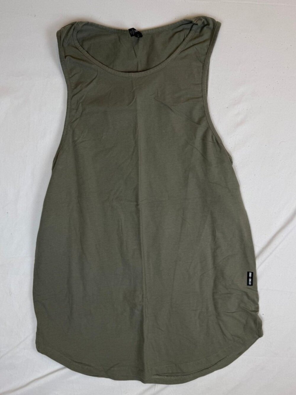 ASRV Men's Sleeveless Athletic Tank Top Olive Green Size L